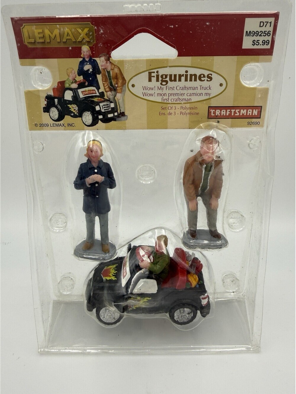 Lemax #92690 Sears 2009 Craftsman Figurines Set Of 3 New